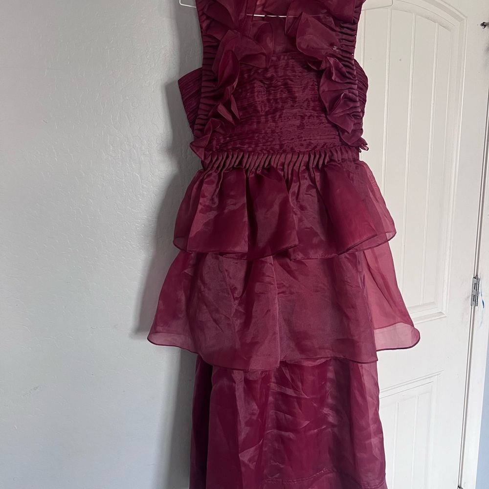 COPY - Asra Pleated Frill Midi Dress size 10 new - Picture 11 of 11